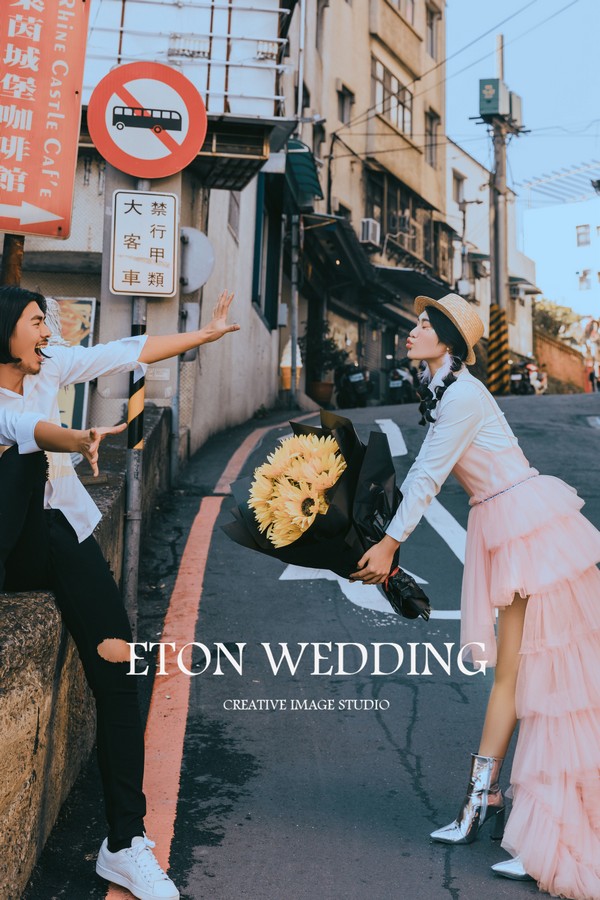 日式復古街拍風婚紗照,婚紗照風格,自助婚紗